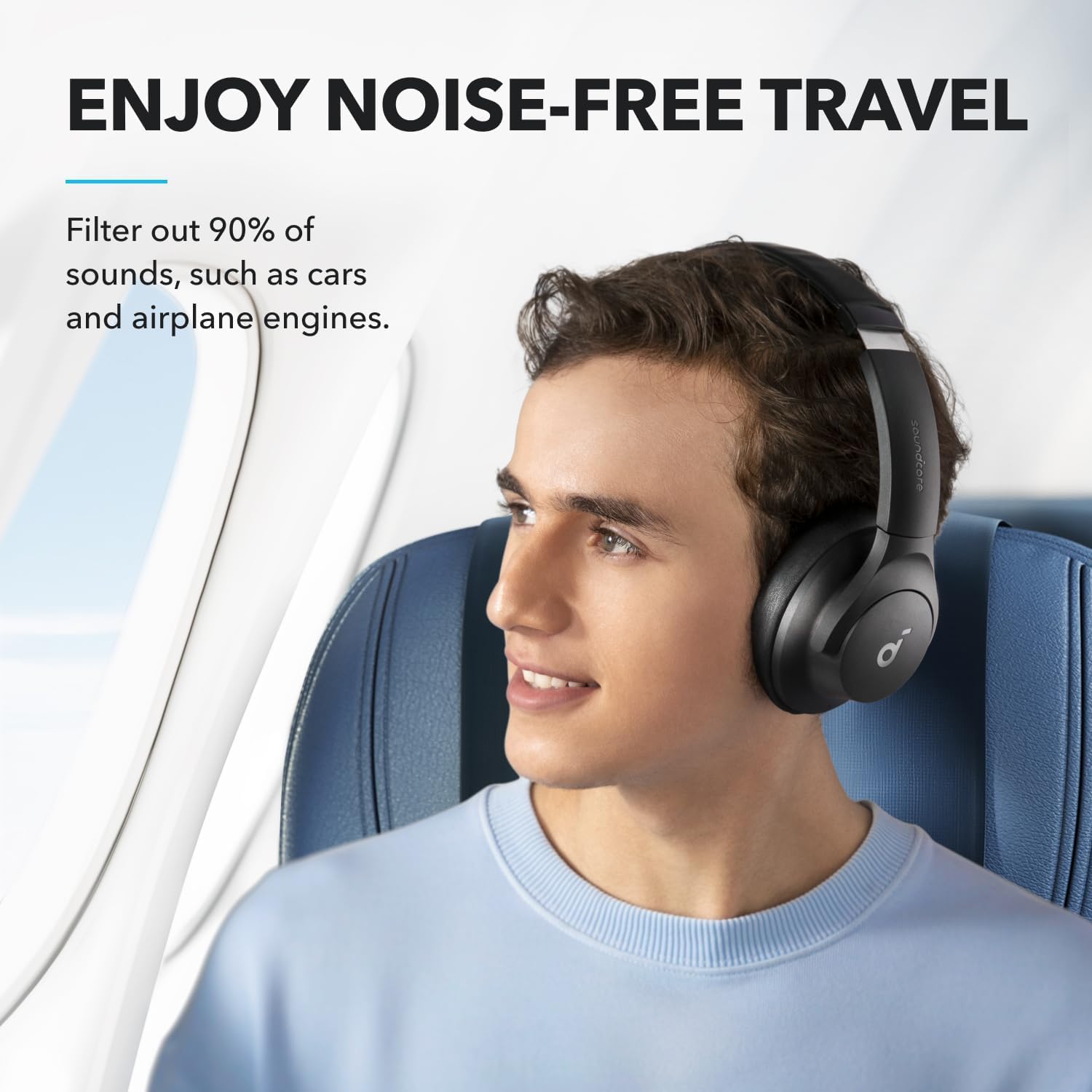 Anker Soundcore Q20i, Hybrid Active Noise Cancelling, 40-Hour Long Battery Life And Fast Charging, Dual-Connections, Detailed Audio, EQ Customization, Transparency Mode - Black Anker Soundcore Q20i, Hybrid Active Noise Cancelling, 40-Hour Long Battery Life And Fast Charging, Dual-Connections, Detailed Audio, EQ Customization, Transparency Mode - Black